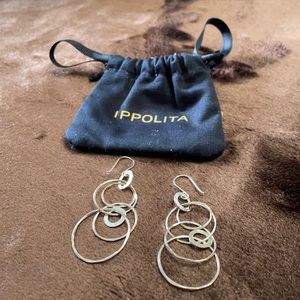 Hammered Jet Set Drop Earrings